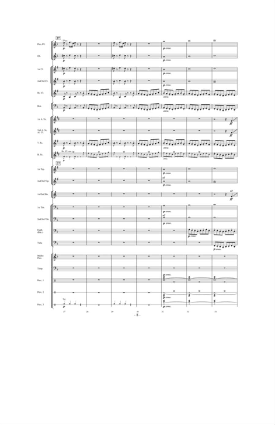 Quest of the Undaunted Knight Concert Band scores gallery preview page 7