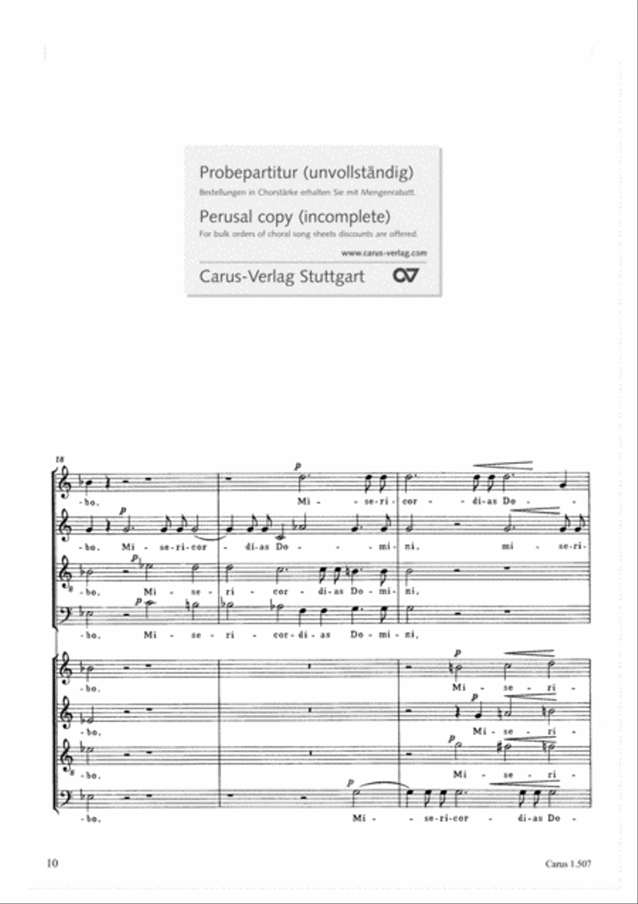 Misericordias Domini 4-Part scores gallery preview page 11