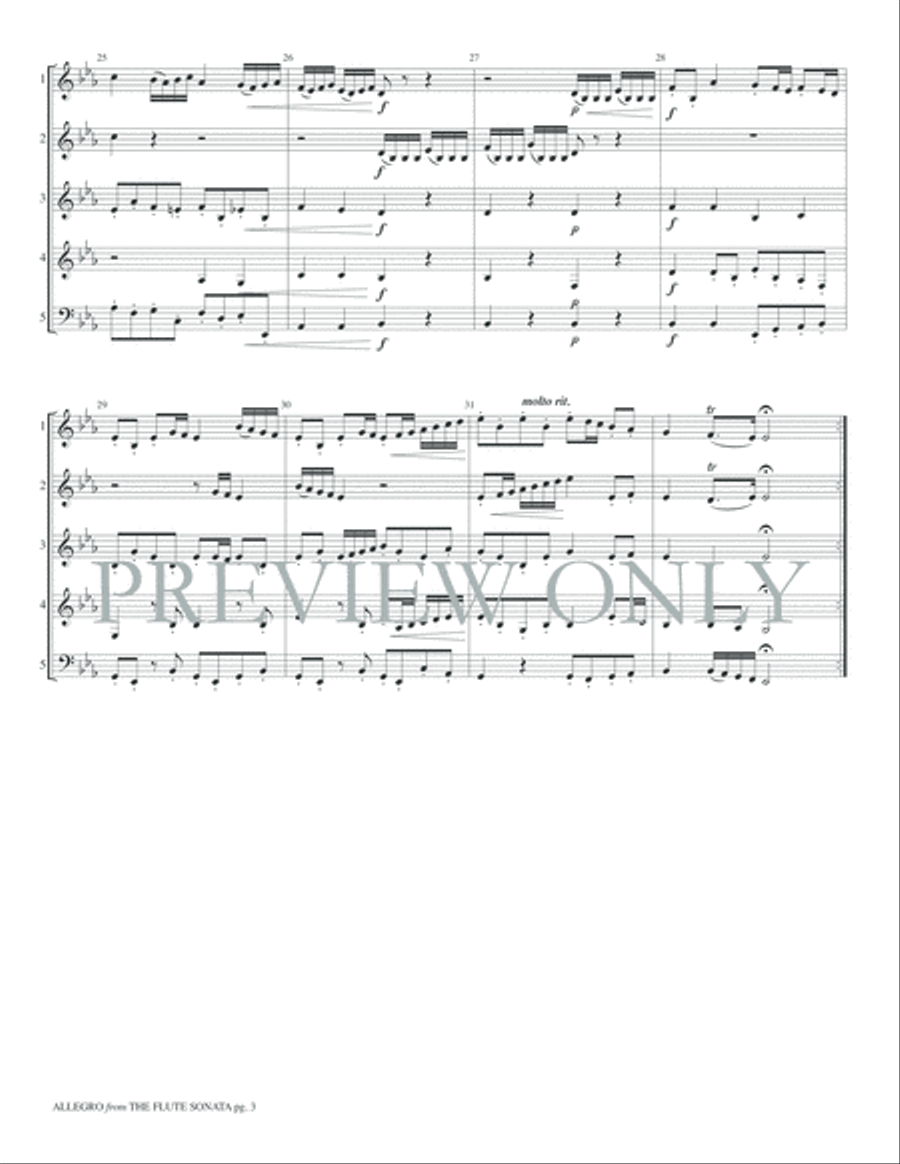 Allegro Woodwind Quartet scores gallery preview page 5