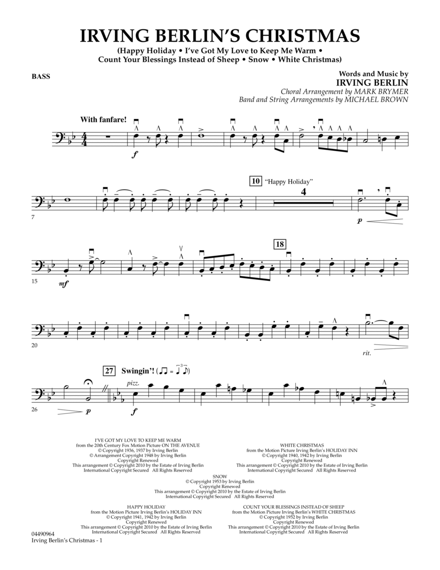 Irving Berlin's Christmas (Medley) - Bass Orchestra scores gallery preview page 1