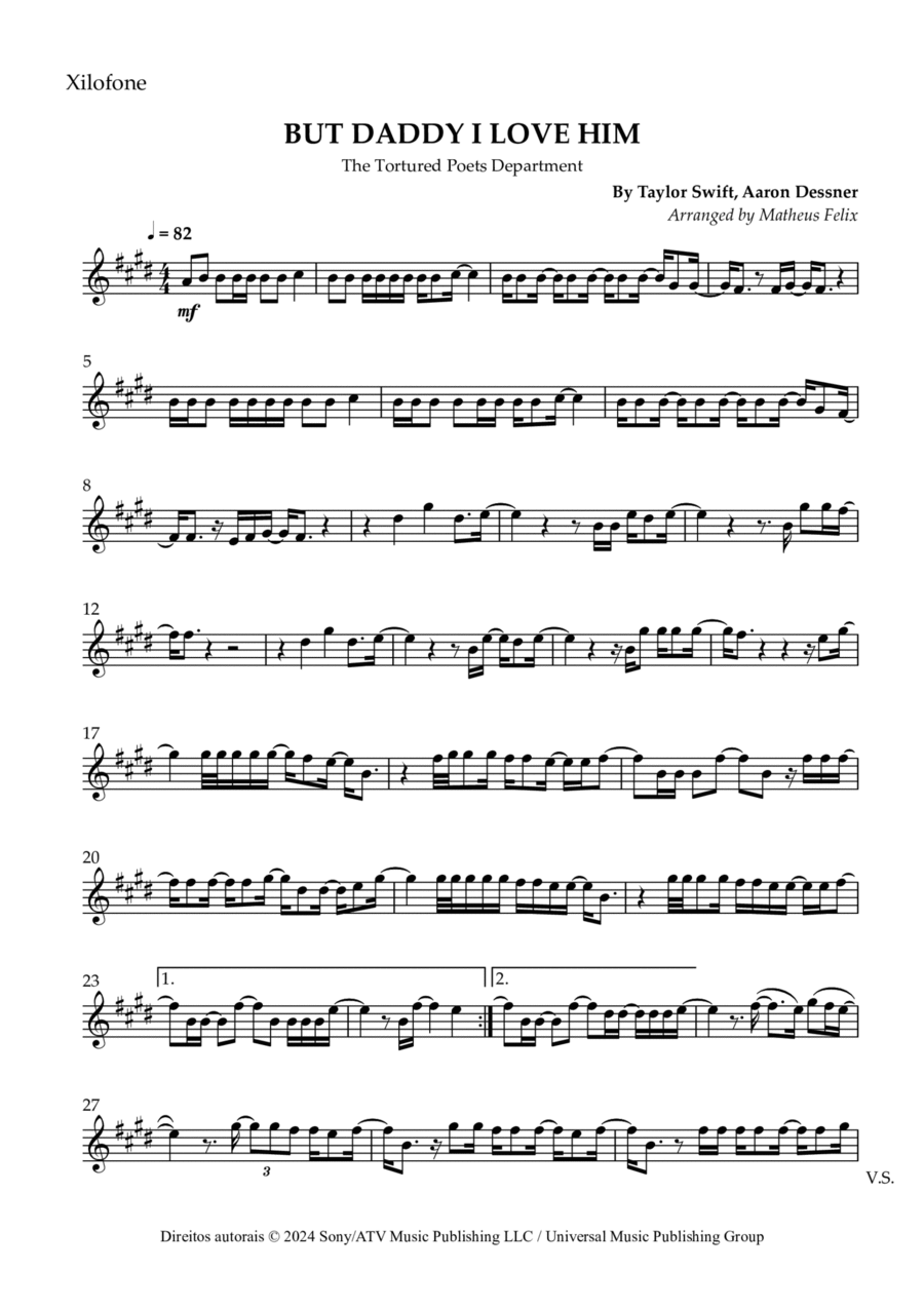 But Daddy I Love Him But Daddy I Love Him Percussion scores gallery preview page 1