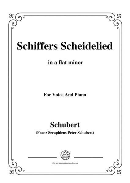 Schubert-Schiffers Scheidelied,in a flat minor,for Voice and Piano image number null