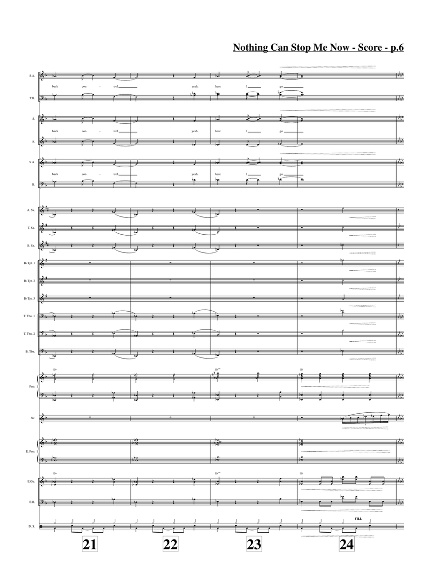 Nothing Can Stop Me Now Jazz Ensemble scores gallery preview page 6