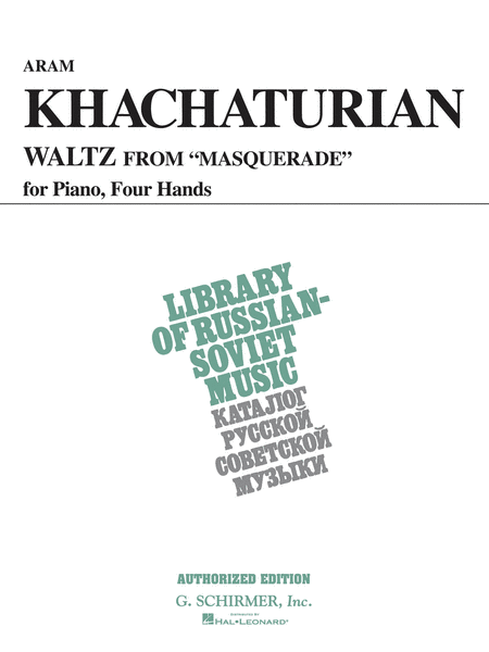 Waltz from Masquerade (VAAP Edition) by Aram Ilyich Khachaturian Piano Duet - Sheet Music