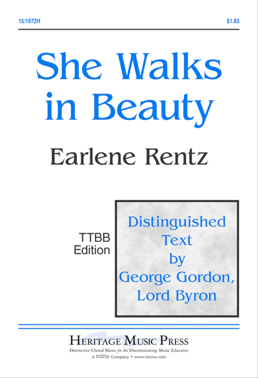 She Walks in Beauty TTBB scores gallery preview page 1