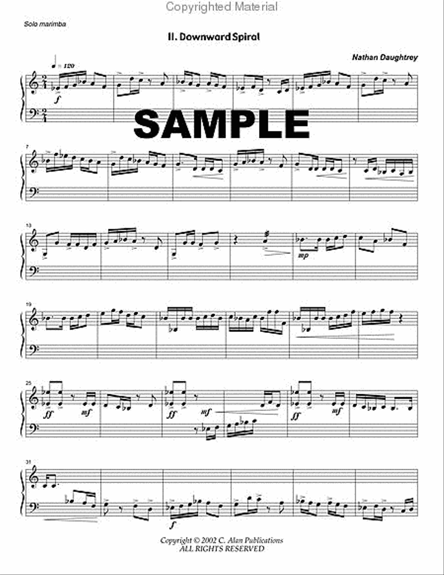 Mountain Paths (score & part) Percussion Ensemble scores gallery preview page 3
