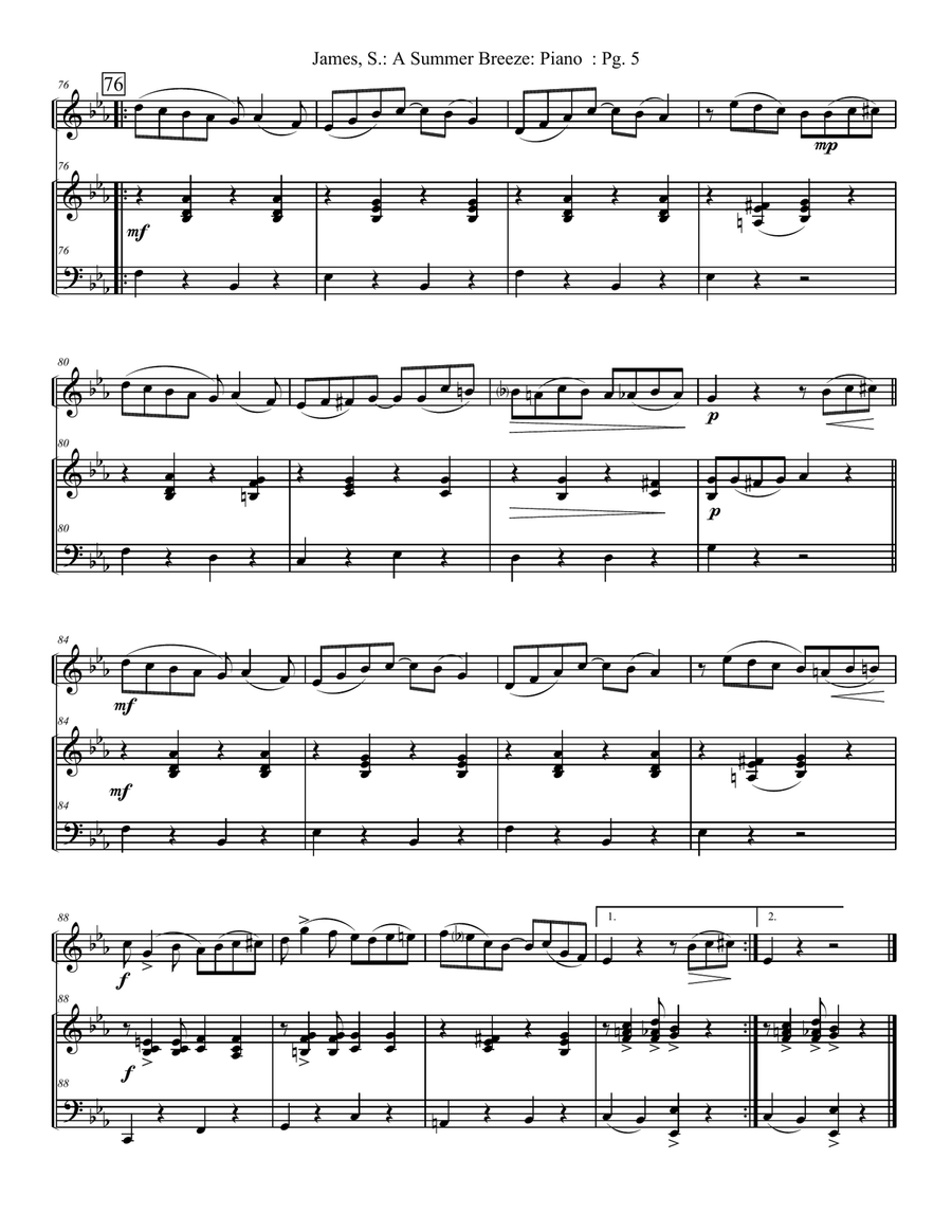 A Summer Breeze Large Ensemble scores gallery preview page 5