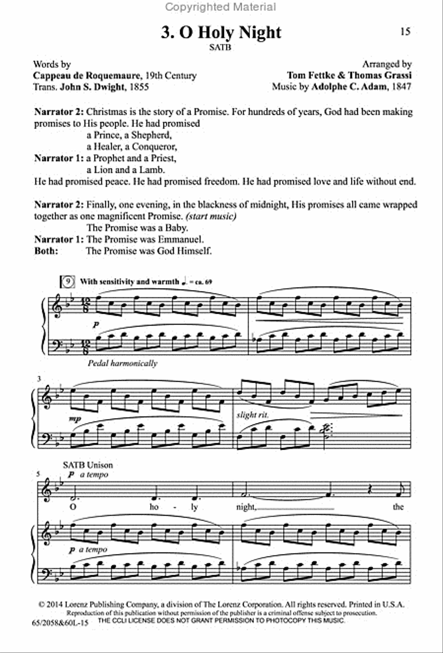 The Christmas Story - SATB Score with Performance CD 4-Part scores gallery preview page 9