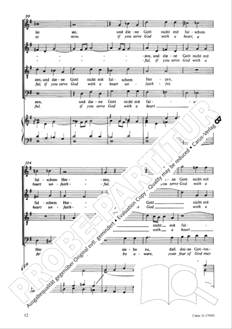 Be aware, your fear of God may turn to heresy (Siehe zu, dass deine Gottesfurcht nicht Heuchelei sei) STB scores gallery preview page 13