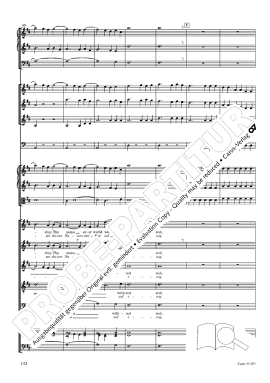 Te Deum for the Victory of Dettingen SSATB scores gallery preview page 119