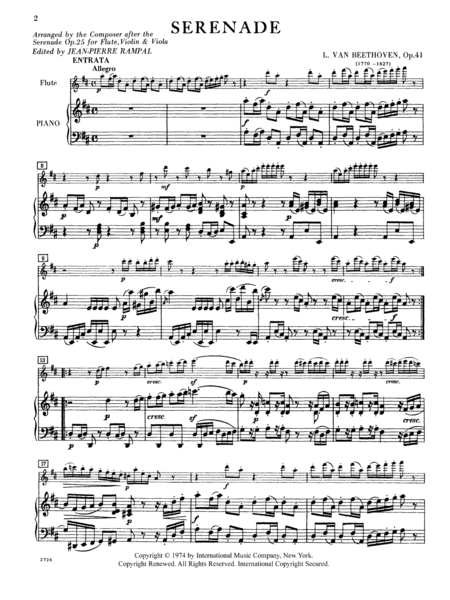 Serenade In D Major, Opus 41