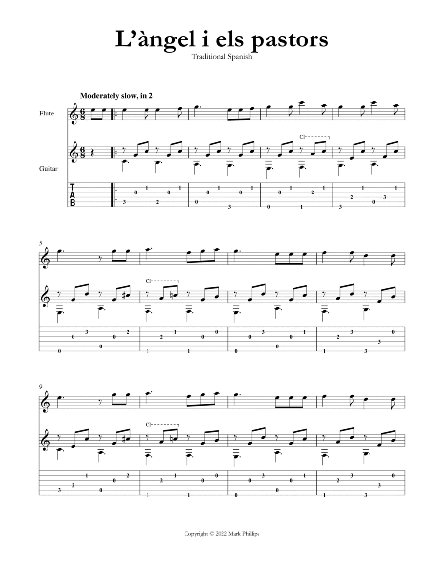 L’àngel i els pastors Flute scores gallery preview page 1