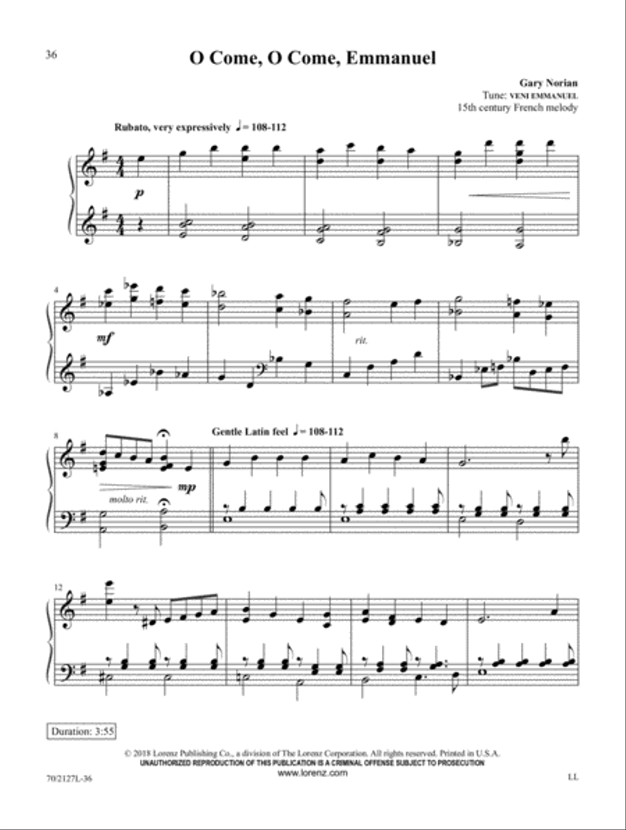 Tidings of Comfort and Jazz Piano Solo scores gallery preview page 9