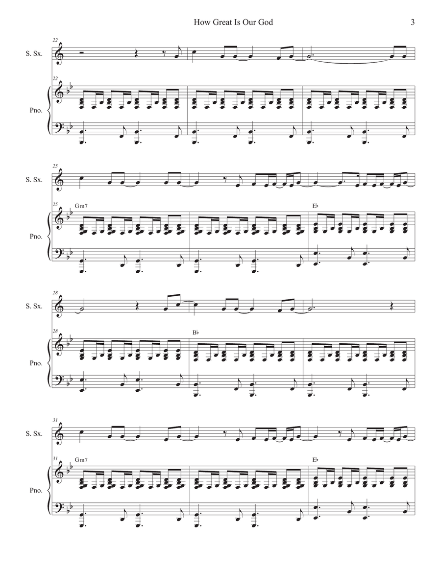 How Great Is Our God Soprano Saxophone scores gallery preview page 3