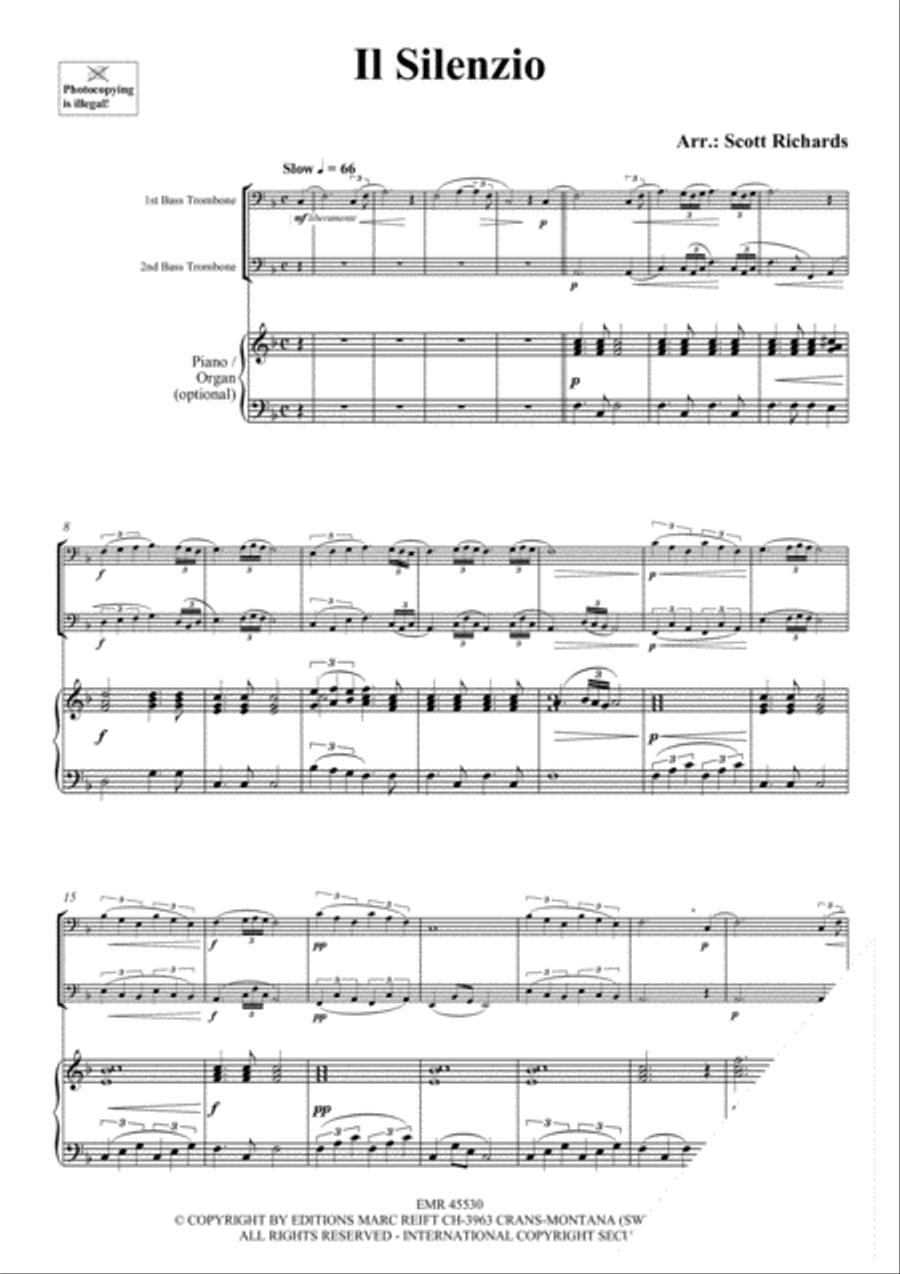Il Silenzio Trombone scores gallery preview page 4