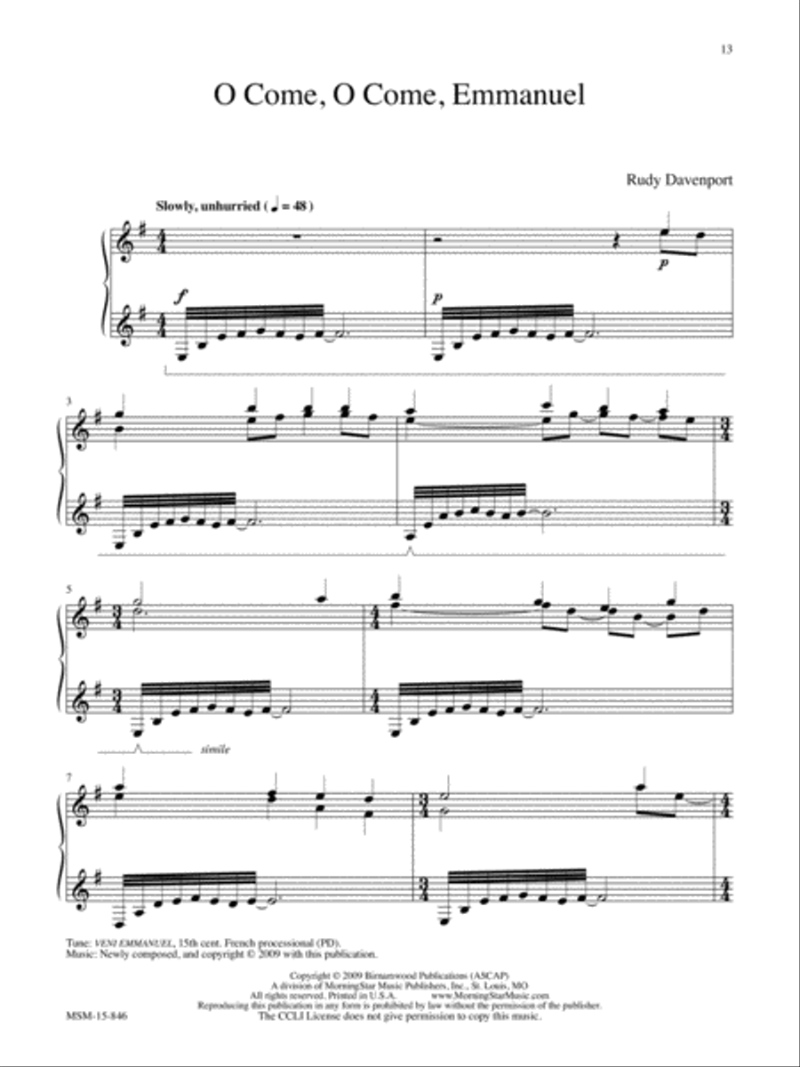 Advent and Christmas Wonder, Set 3 Easy Piano scores gallery preview page 6