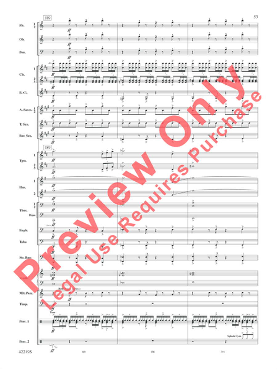 Man of Steel, Suite from Concert Band scores gallery preview page 54