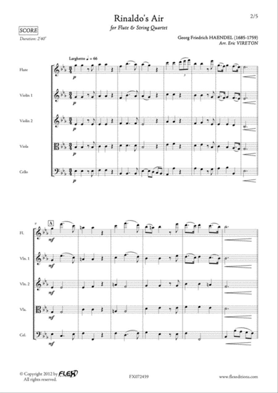 Air de Rinaldo Flute scores gallery preview page 2