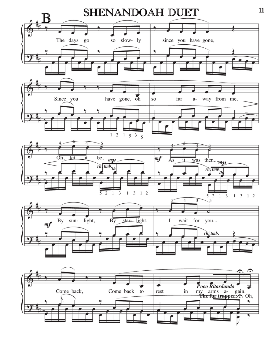 SHENANDOAH DUET Piano, Vocal scores gallery preview page 2