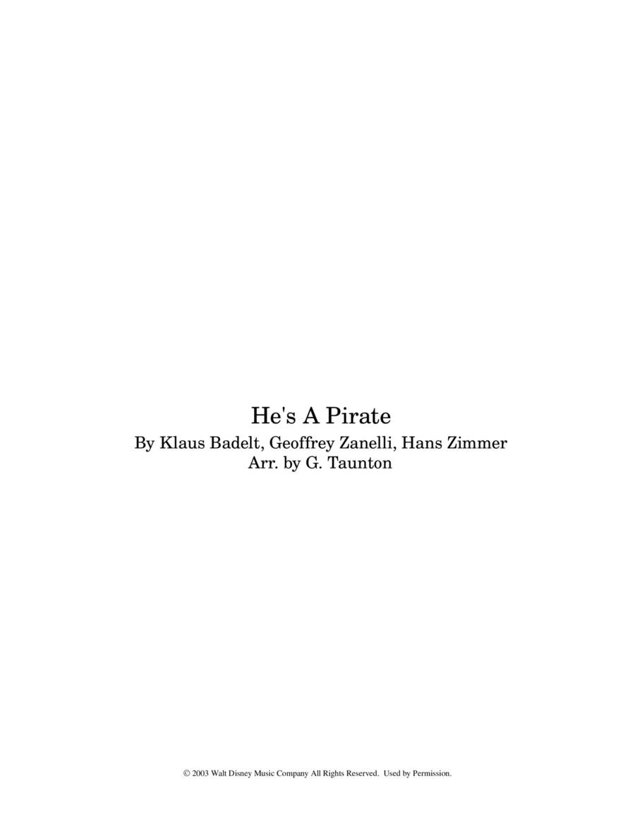 He's A Pirate Guitar Ensemble scores gallery preview page 1