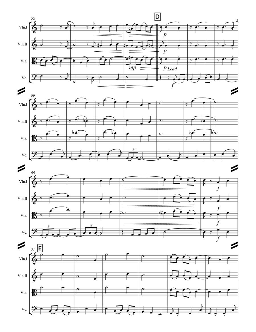 What The World Needs Now Is Love String Quartet scores gallery preview page 4