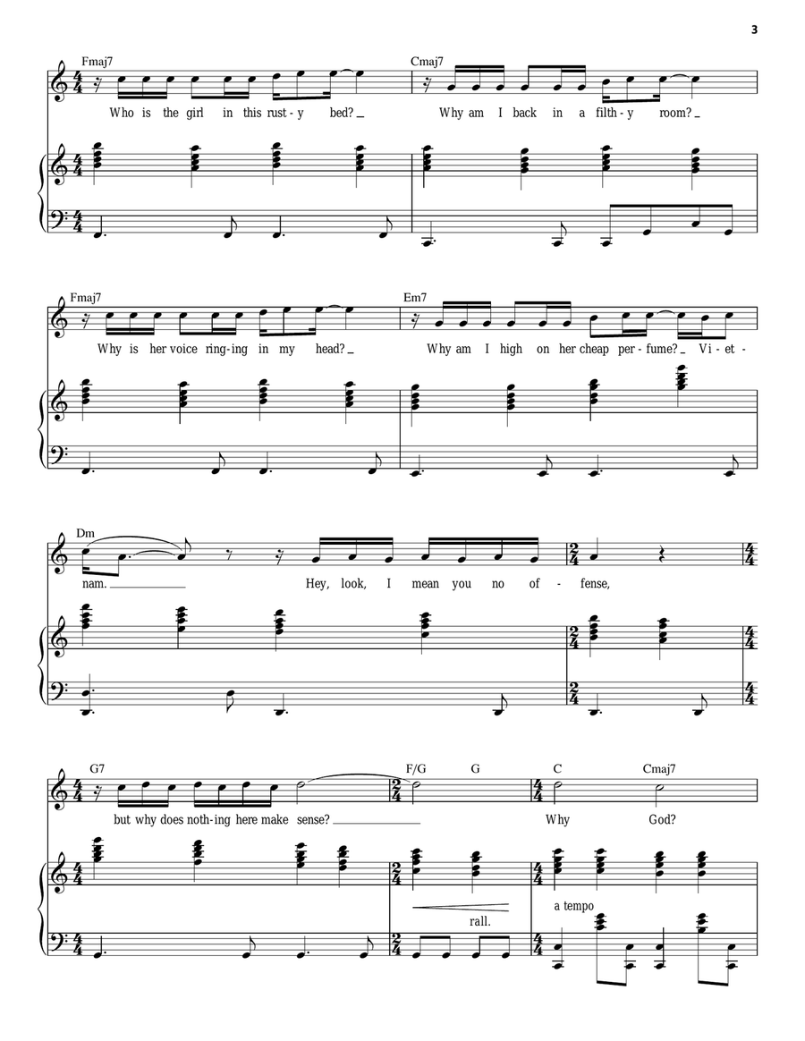 Why God Why? Why God Why? Piano, Vocal scores gallery preview page 3