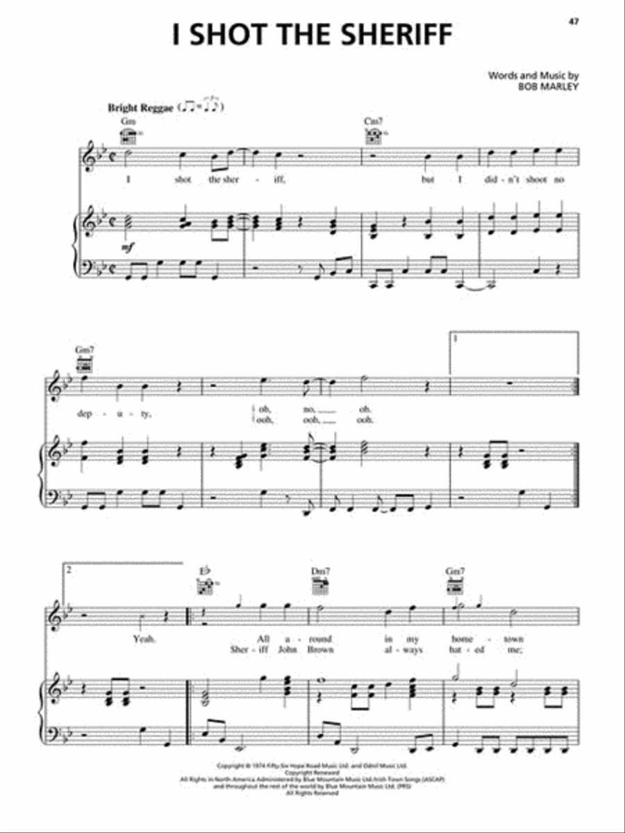The Reggae Songbook The Reggae Songbook Piano, Vocal, Guitar scores gallery preview page 4
