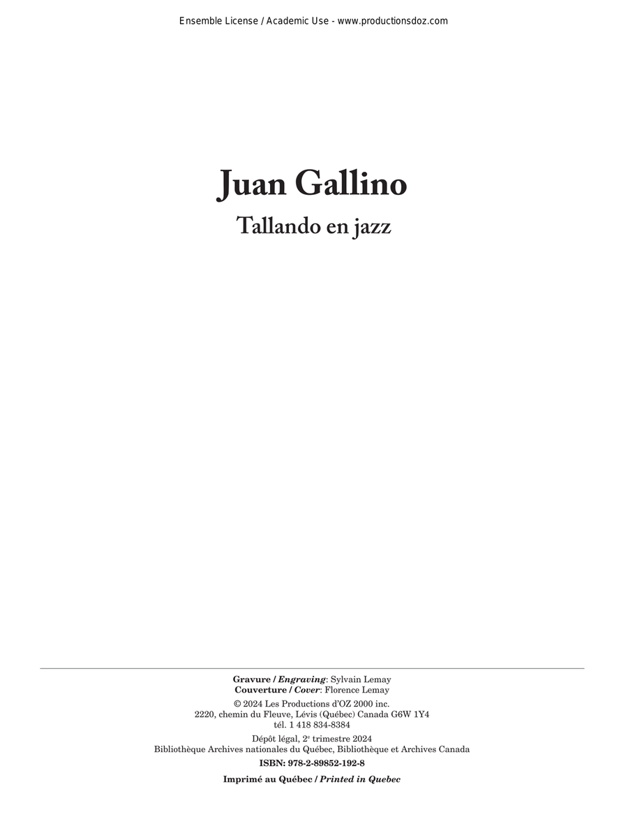 Tallando en jazz Guitar Ensemble scores gallery preview page 1