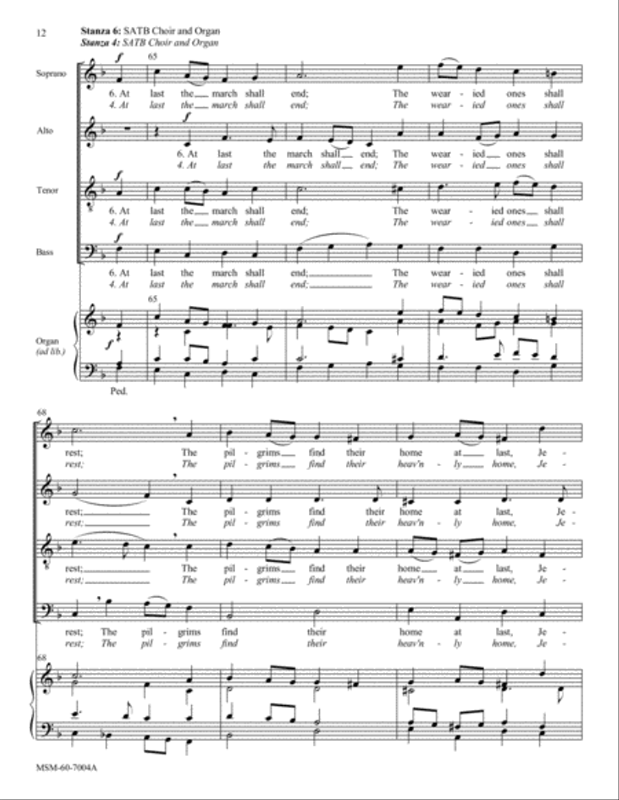 Rejoice, O Pilgrim Throng! (Full Score and Instrumental Parts) Choir scores gallery preview page 8