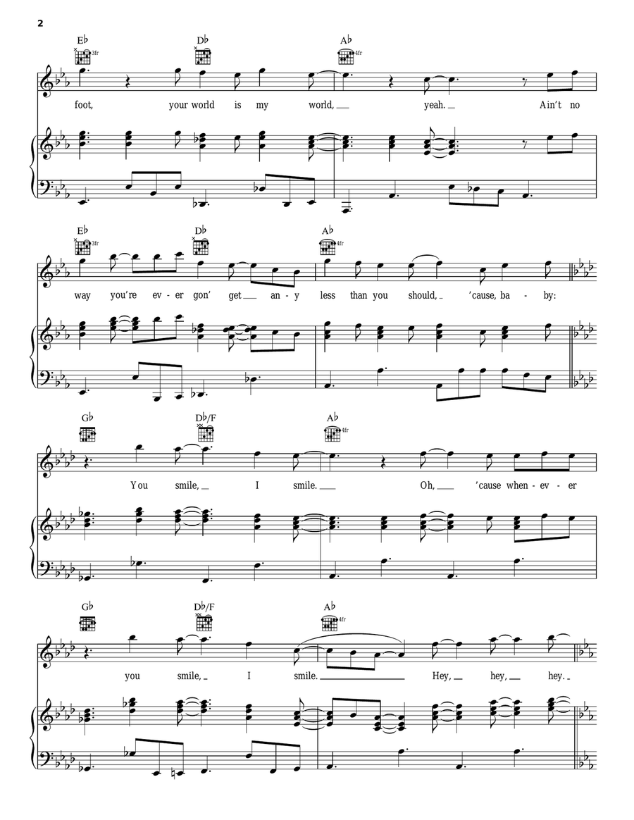 U Smile U Smile Piano, Vocal, Guitar scores gallery preview page 2