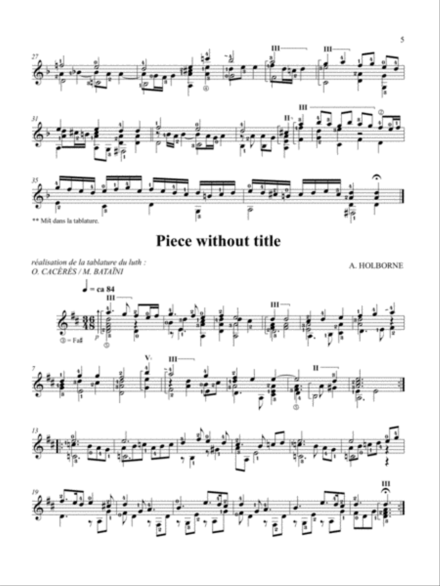 Music for lute and bandora, vol. 1 Lute scores gallery preview page 6