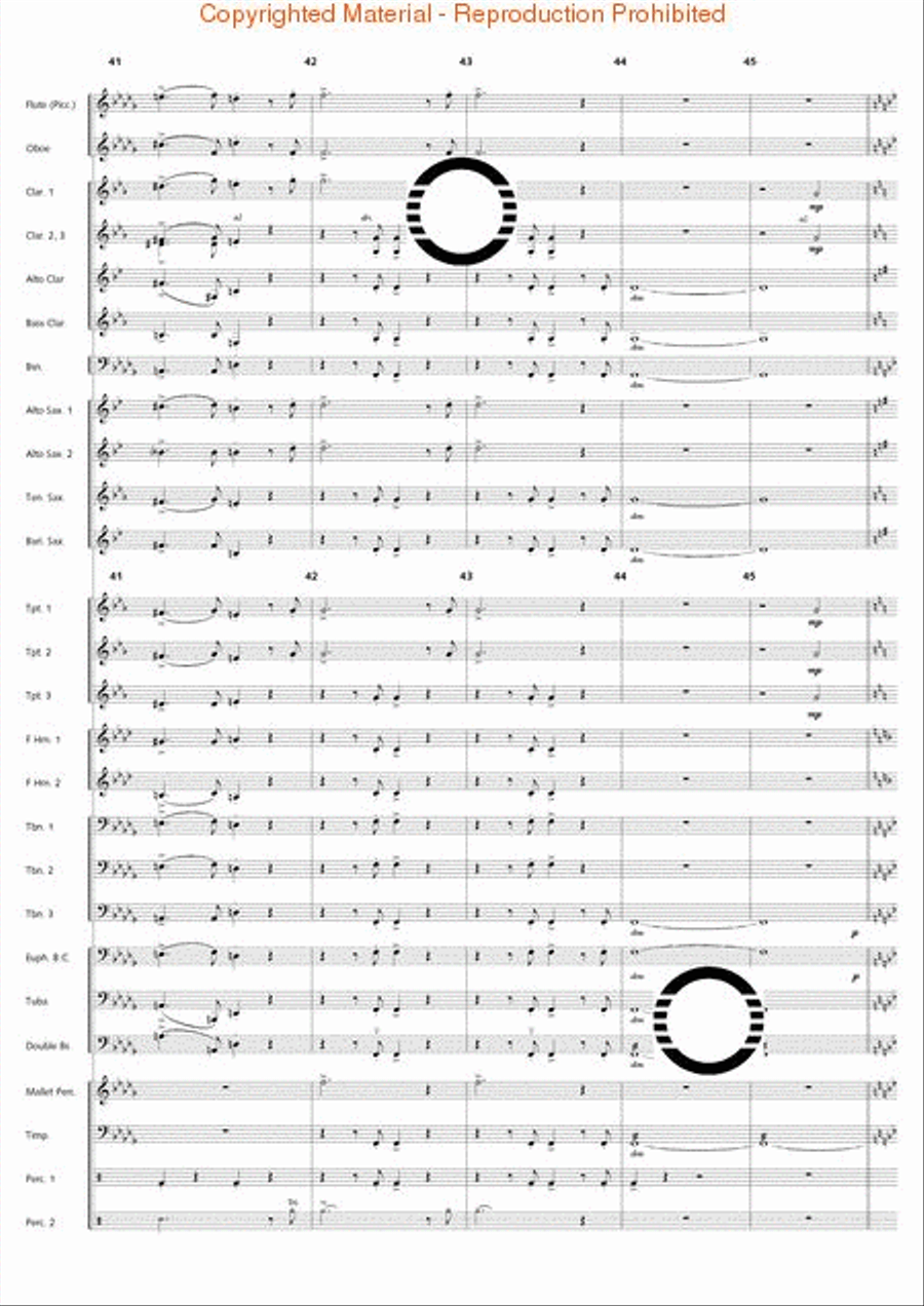 Academic Festival Overture Concert Band scores gallery preview page 10