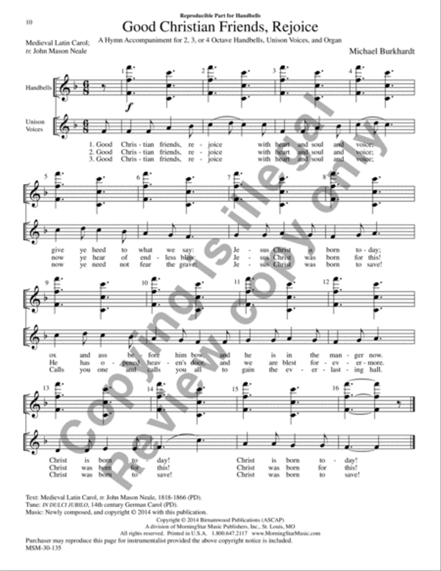 Hymns for Handbells Reproducible Accompaniments and Settings 4-Octaves scores gallery preview page 5
