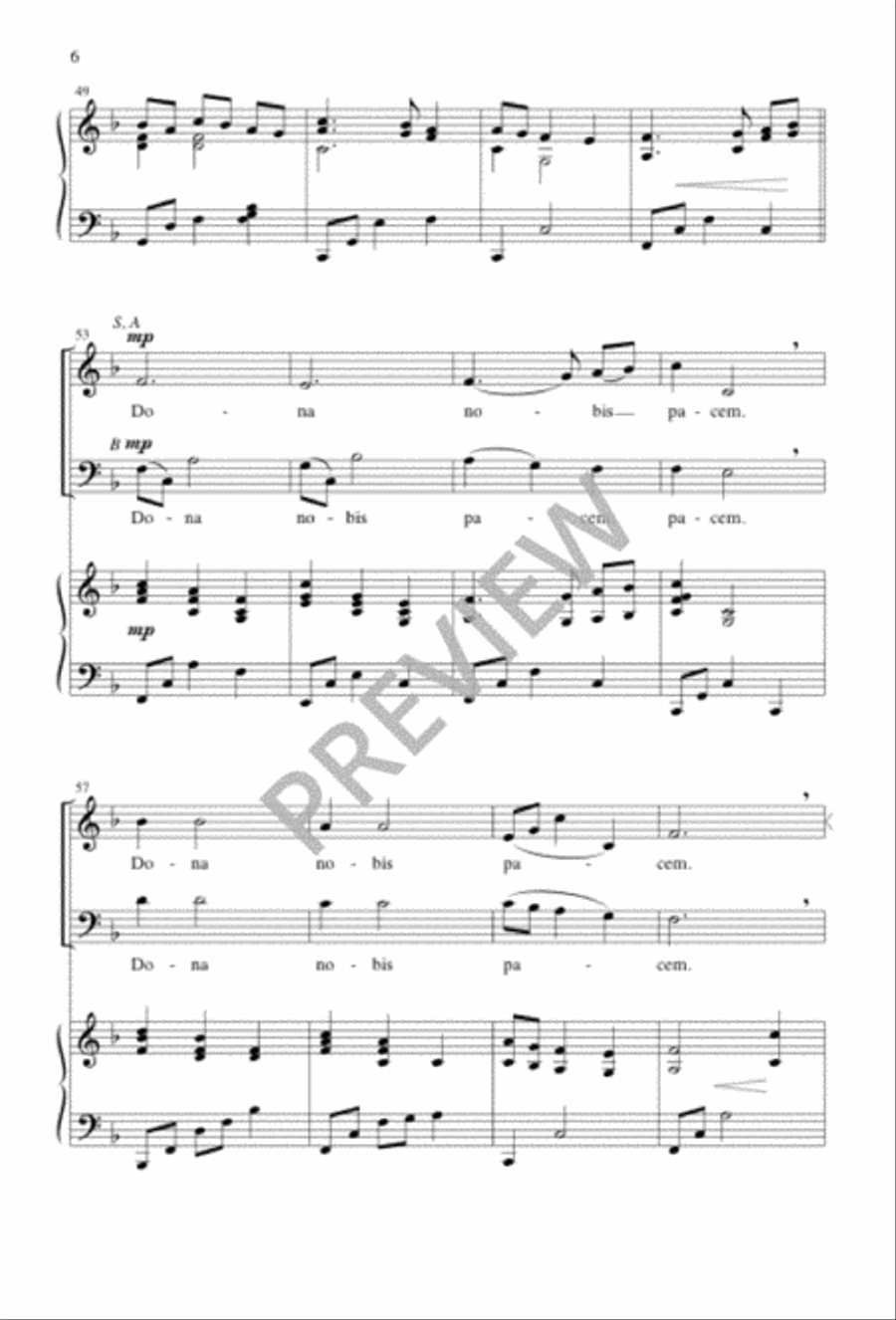 Dona Nobis Pacem Dona Nobis Pacem 3-Part scores gallery preview page 6