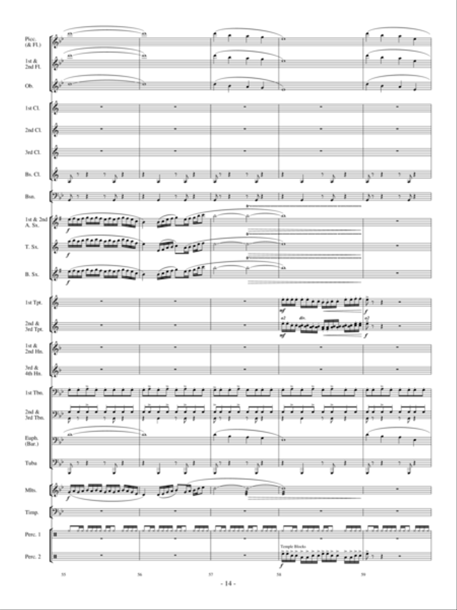 Sensei's Ride On The Cherry Blossom Express Concert Band scores gallery preview page 13