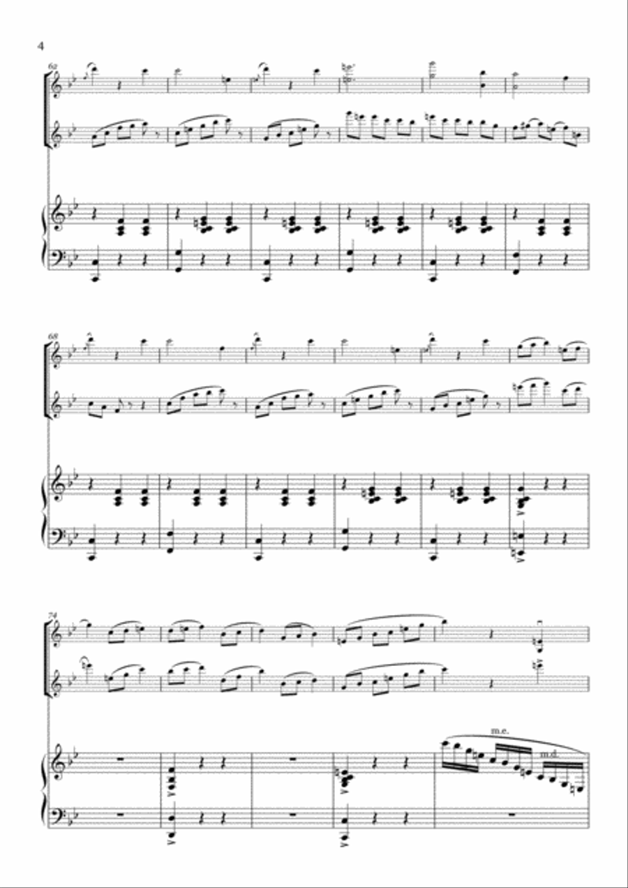 J. Strauss - Frühlingsstimmen - Voices of Spring (Waltz) Small Ensemble scores gallery preview page 4