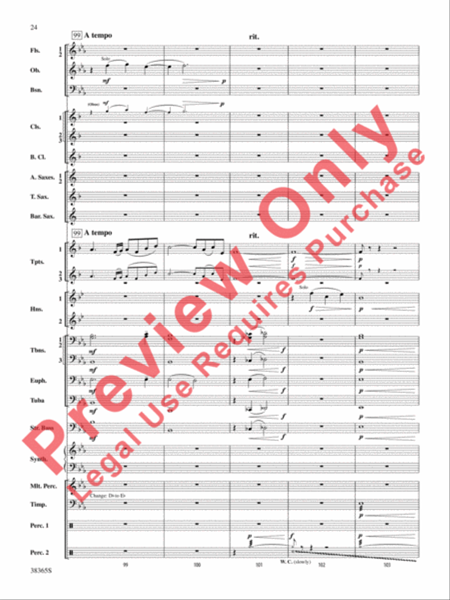 Crossroads to the Future Concert Band scores gallery preview page 25