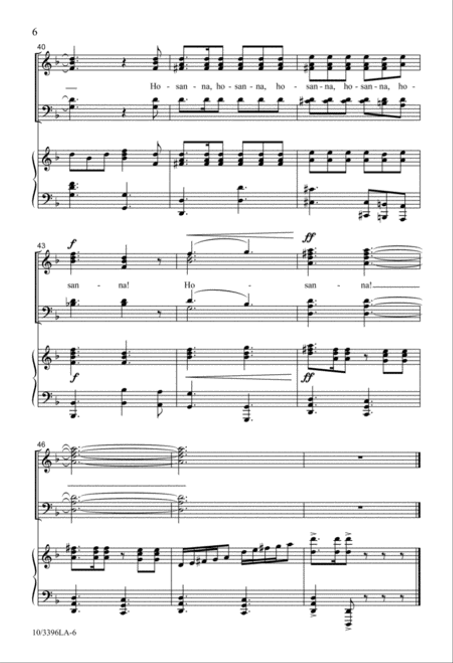 Hosanna! 4-Part scores gallery preview page 6