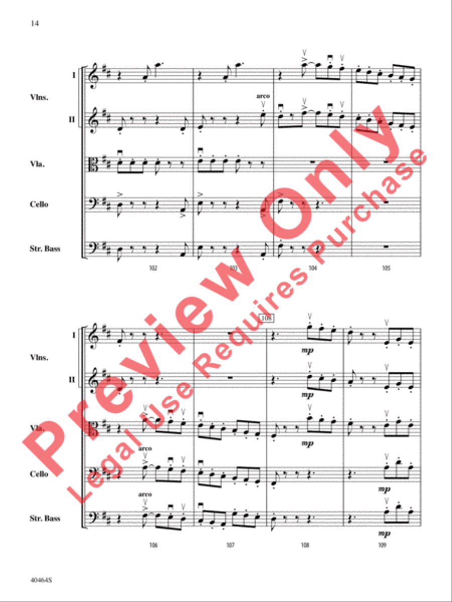 Allegro Giocoso Allegro Giocoso String Orchestra scores gallery preview page 15