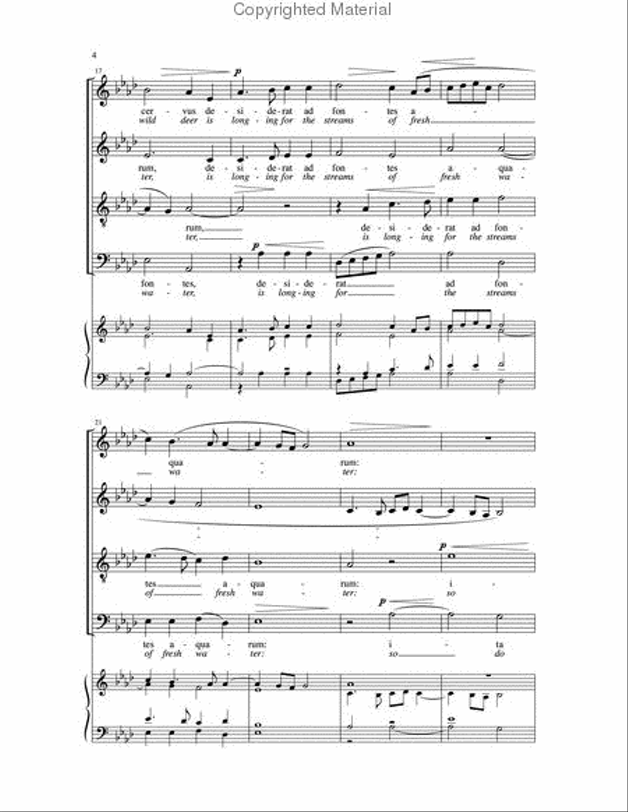 Sicut cervus 4-Part scores gallery preview page 4
