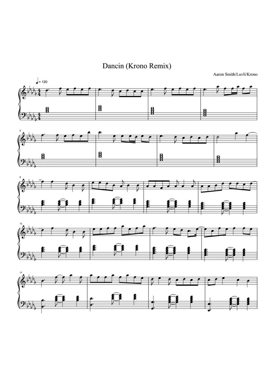 Dancin Dancin Piano Solo scores gallery preview page 1