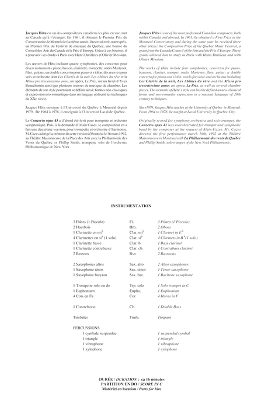 Concerto for trumpet op. 43A (Symphonic band, score) Concert Band scores gallery preview page 2