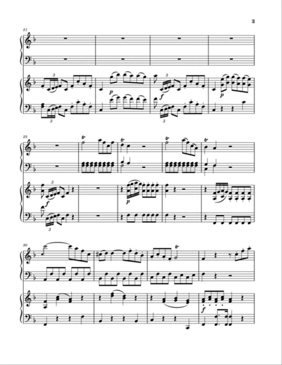 Concerto in F major Piano scores gallery preview page 5