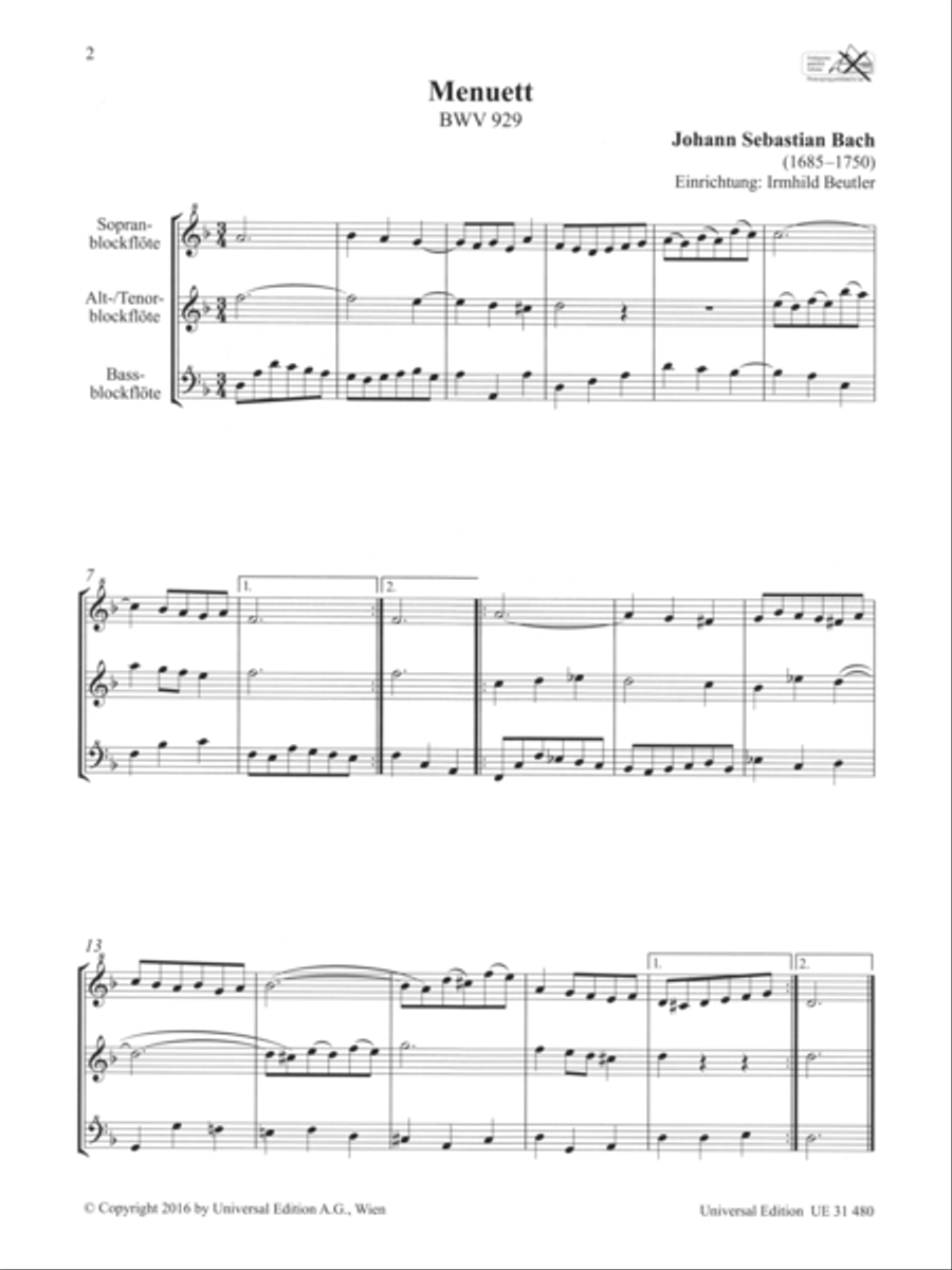 Eight Little Three-Part Pieces 3-Part scores gallery preview page 2