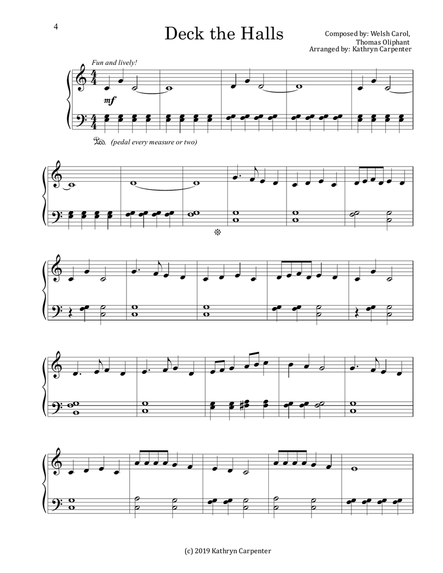 Christmas Piano for Everyone (Late Beginner, Intermediate, and Advanced) Piano Solo scores gallery preview page 4