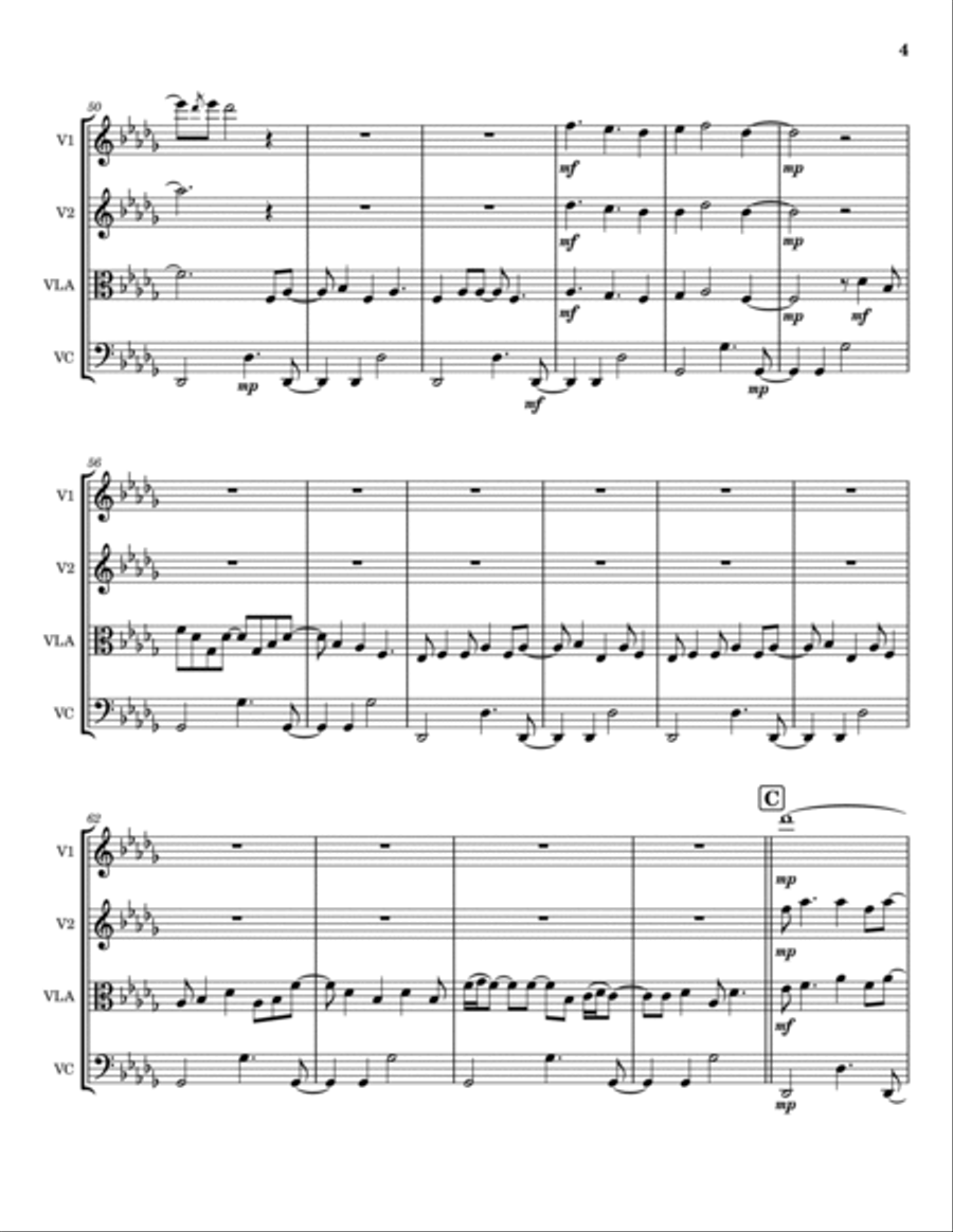 Free String Quartet scores gallery preview page 4