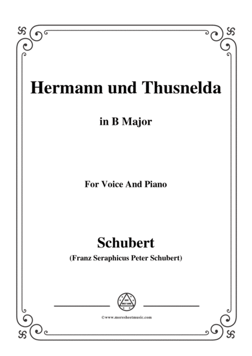 Schubert-Hermann und Thusnelda,in B Major,for Voice&Piano image number null