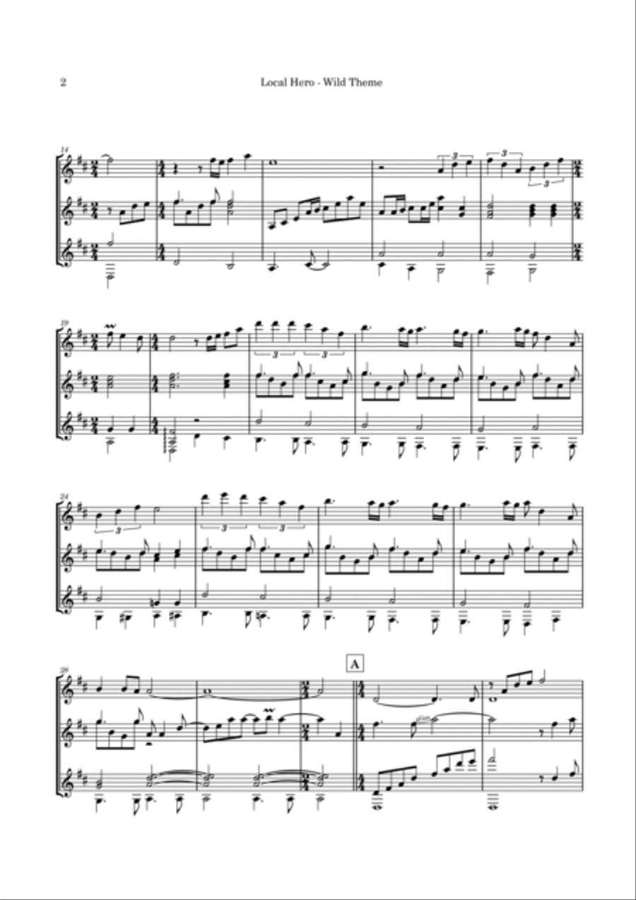 Local Hero - Wild Theme Guitar Ensemble scores gallery preview page 5