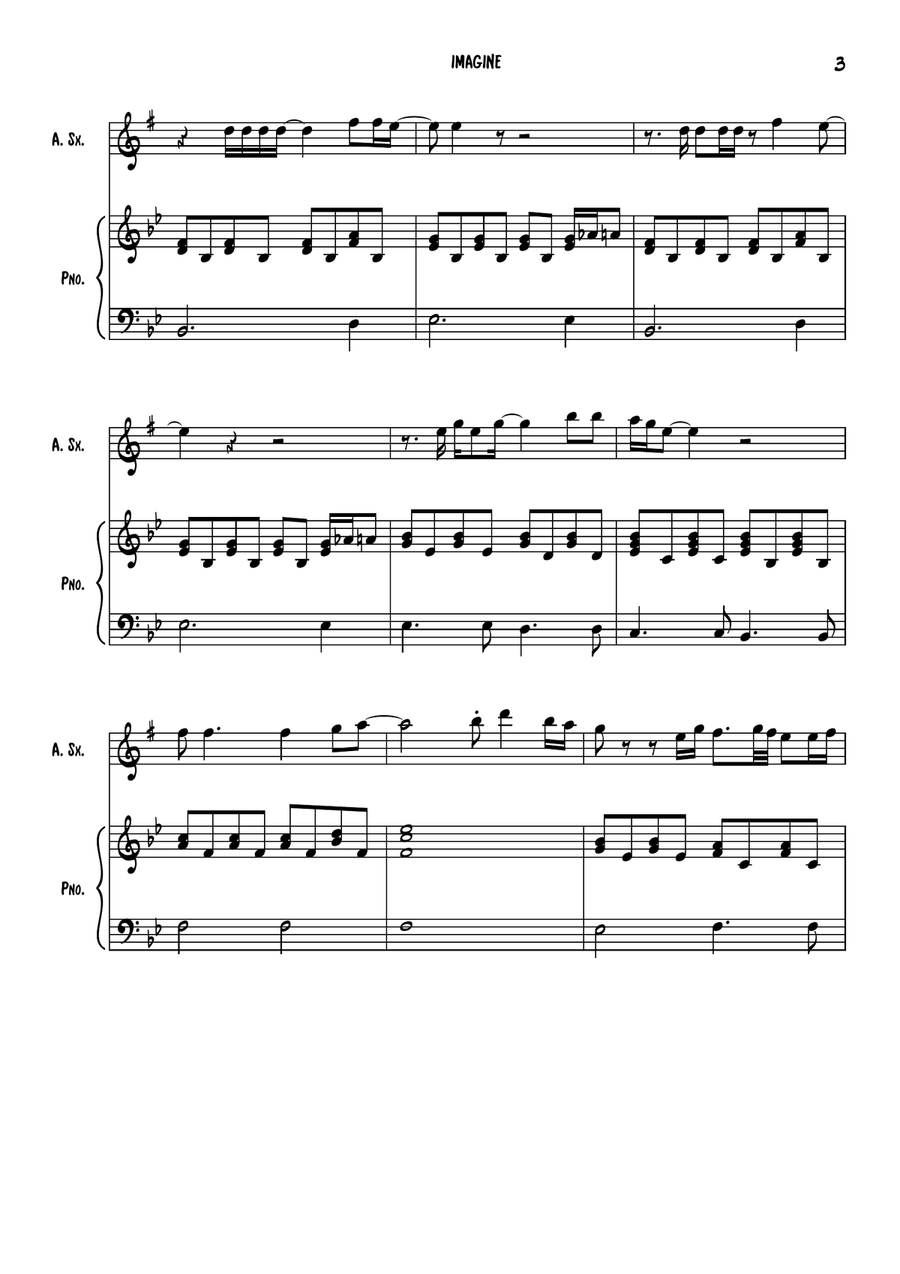 Imagine Imagine Alto Saxophone scores gallery preview page 3