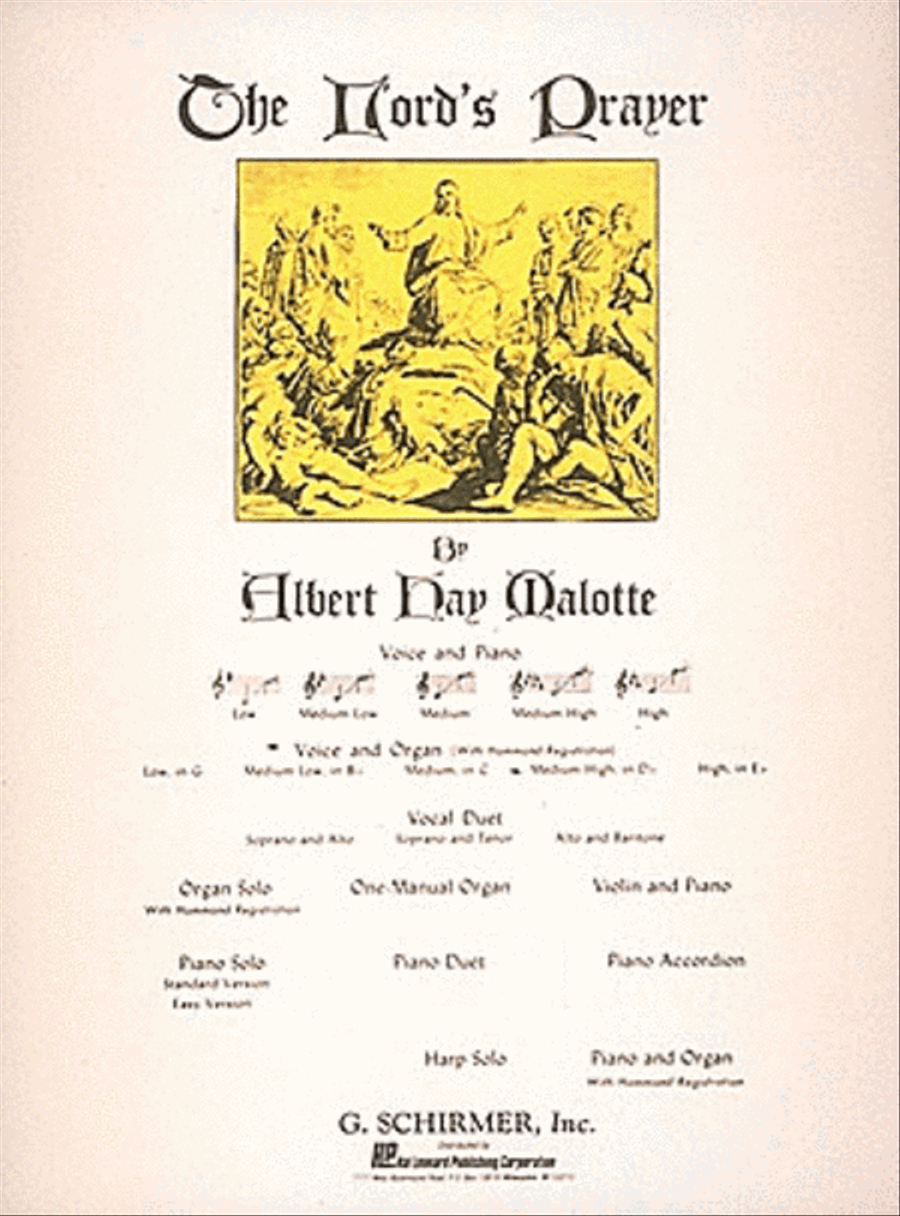 Lord's Prayer Medium-High Voice scores gallery preview page 1